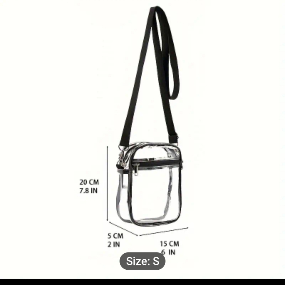 Clear See Thru Stadium Concert Work Crossbody Bag Waterproof‎